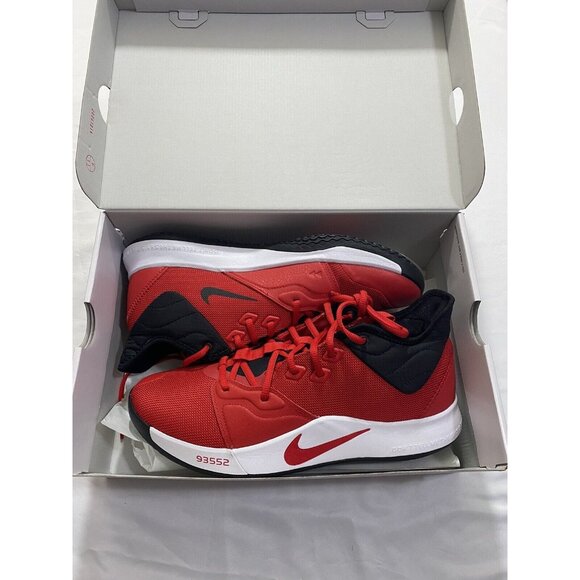New Mens Size 11.5 Red Nike PG 3 Basketball Shoes AO2607 600 main image 12